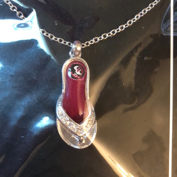 from the heart Jewelry - Florida State Seminoles Flip Flop Necklace
